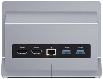 PULWTOP USB C Docking Station for Dual Monitors with 2 HDMI 4K 60Hz 3X USB A C 10Gbps Ethernet Compatible with Computer Accessories