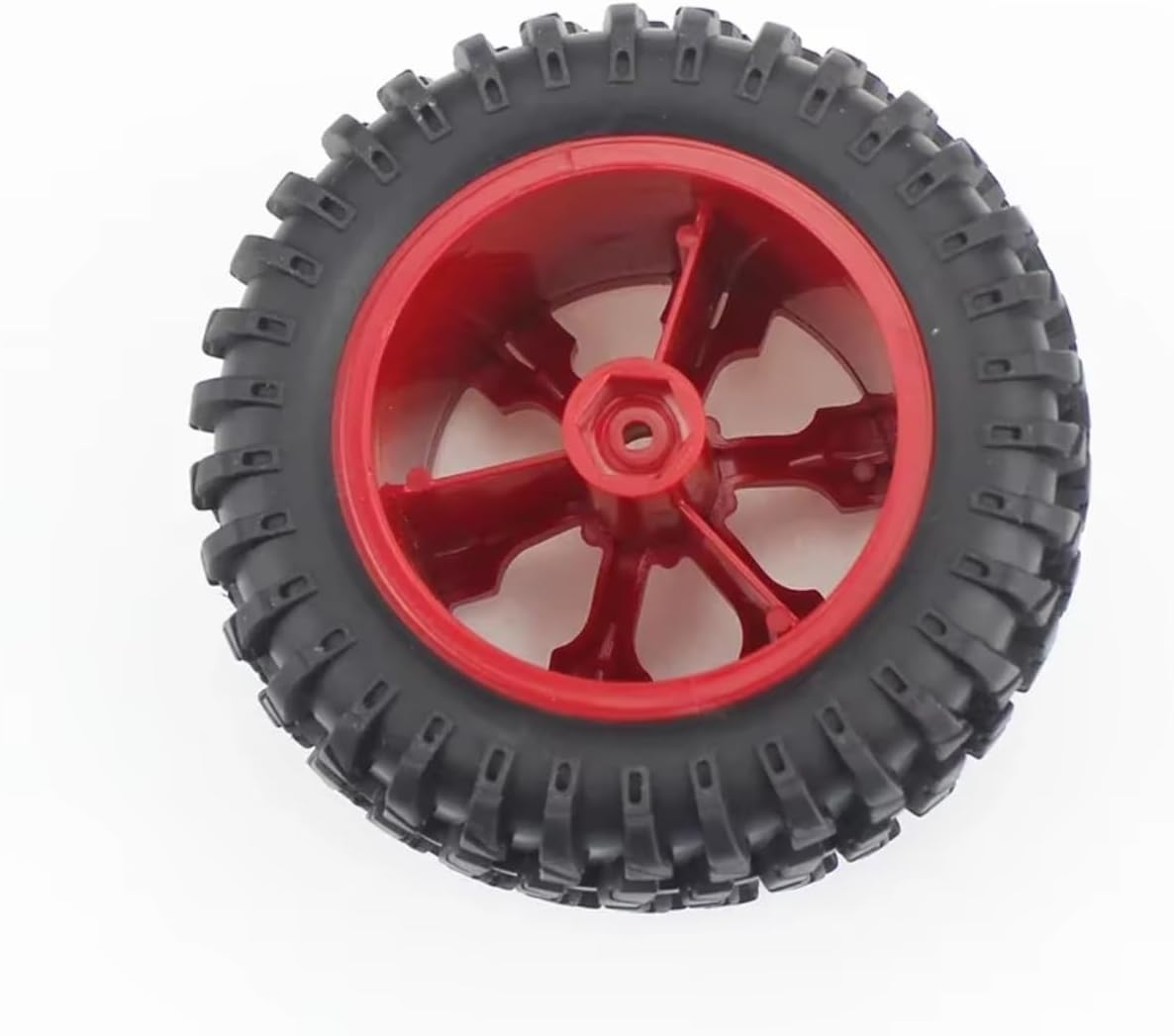 RC Car Accessories Compatible with WLtoys 12428 12427 1/12 Accessory Parts Off-Road Car Wheel Rims RC Rubber Car Tires(Red)