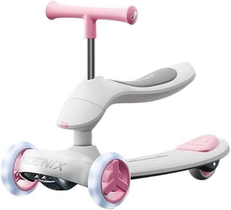 Wiggle Scooter Wiggle Scooter Foldable for Kids Kick Scooter Balance Scooters with Seat Cushion Adjustable Height Handlebar(Pink)