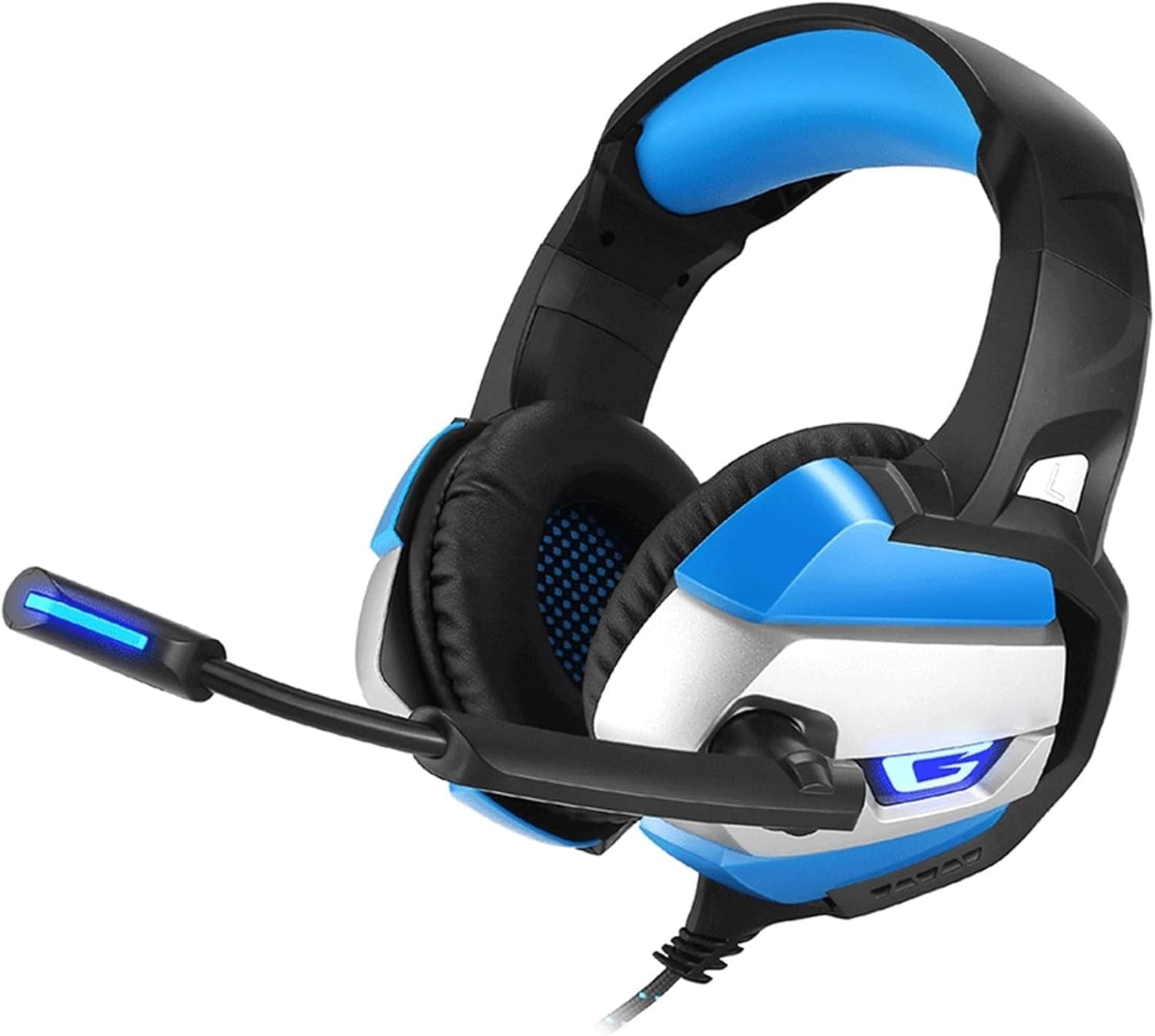 Gaming Headset,Microphone Headphone Head-Mounted 7.1-Channel USB Gaming Headset/Wired Headset(Blue)