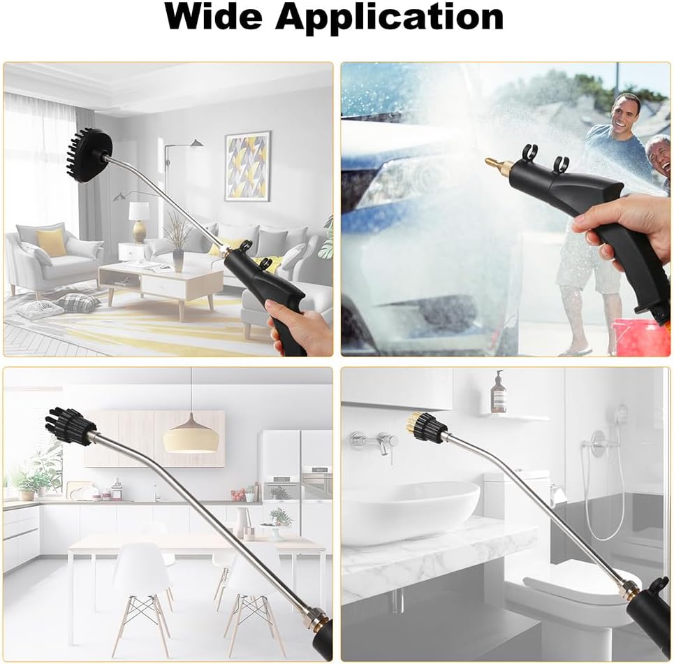 LeTkingok High Temperature Handheld Steam Cleaner Electric High Pressure Steam Clean Cleaning Machine Power Steamer 2500W