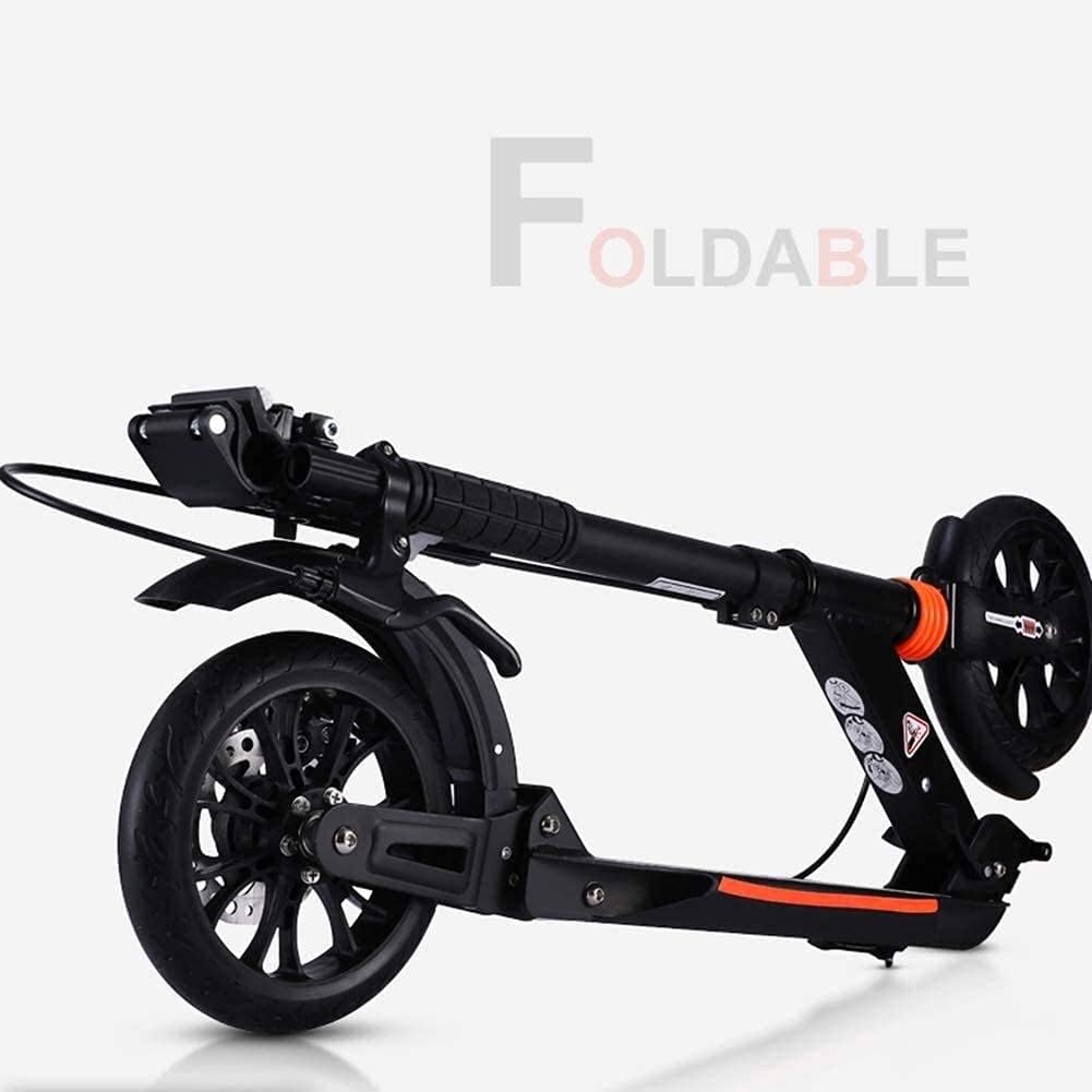 Scooters Kick Scooter for Adults Kids Foldable Adult Kick Scooters with Disc Brakes 2-Wheel Commuter Scooters with Big Wheels Birthday Gifts for Adults/Teens/Kids Up to 100kg Non-Electric