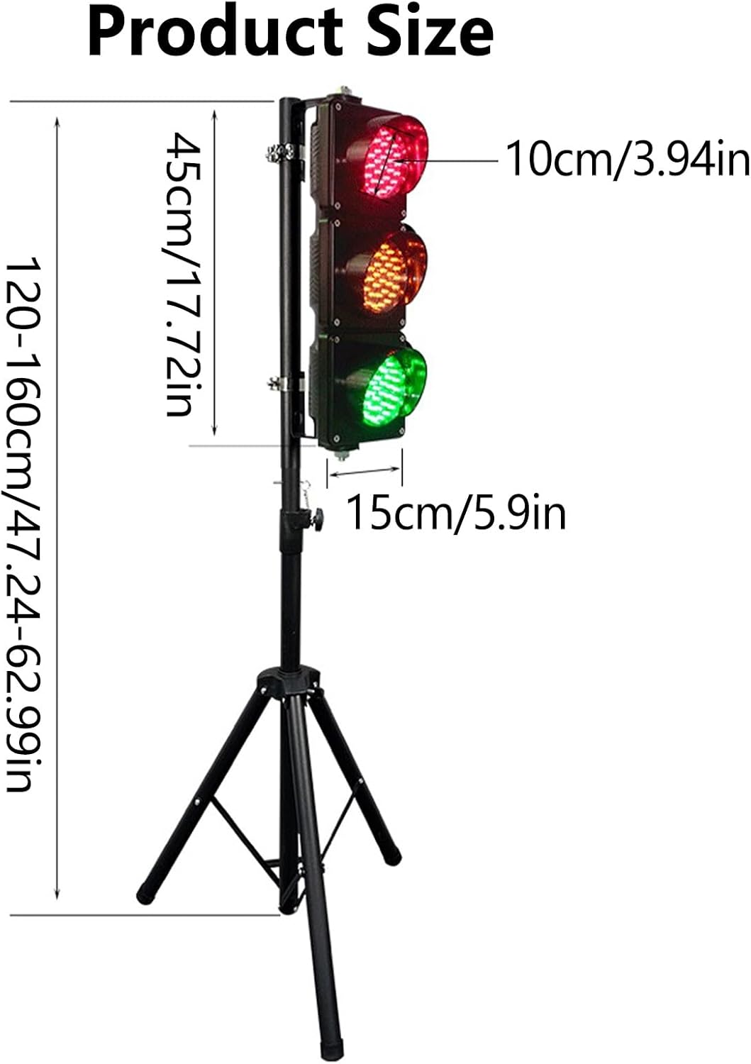 Tripod Traffic Signal Light, LED Traffic Lights, Kids Traffic Light with Remote Control, for School Traffic Safety Education Models, Temporary Construction Sites