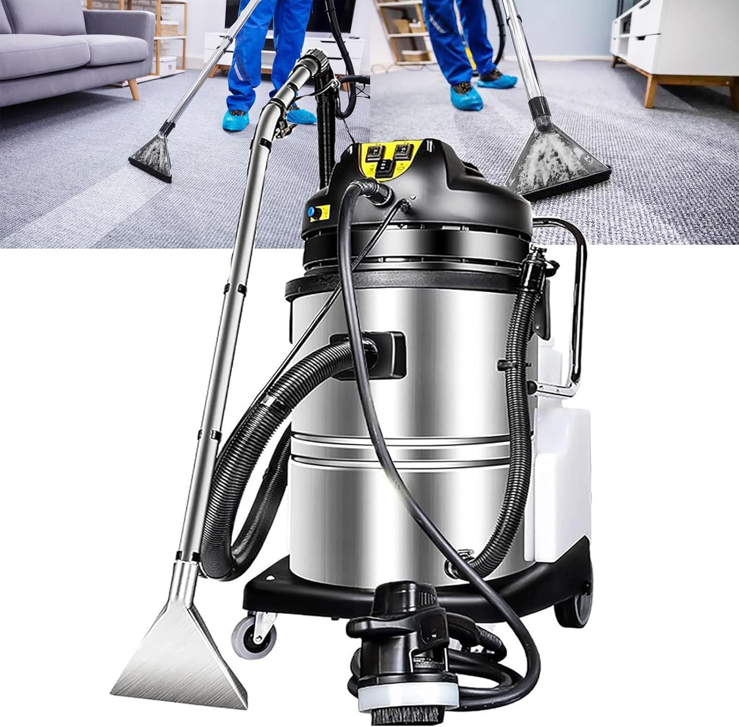 Carpet/Sofas Cleaner Machine,Portable Stainless Steel Deep Cleaning Ex-Tractor,for Household/Commercial