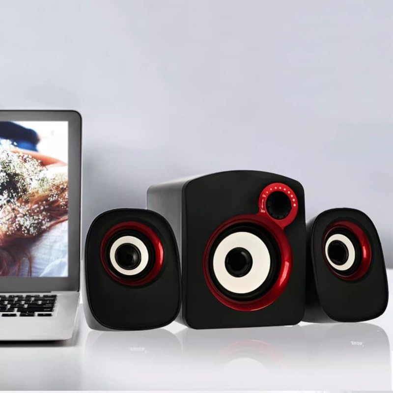 Computer Audio Desktop Home Speaker Laptop Heavy Subwoofer Wired Small Mini Desktop Speaker(D)