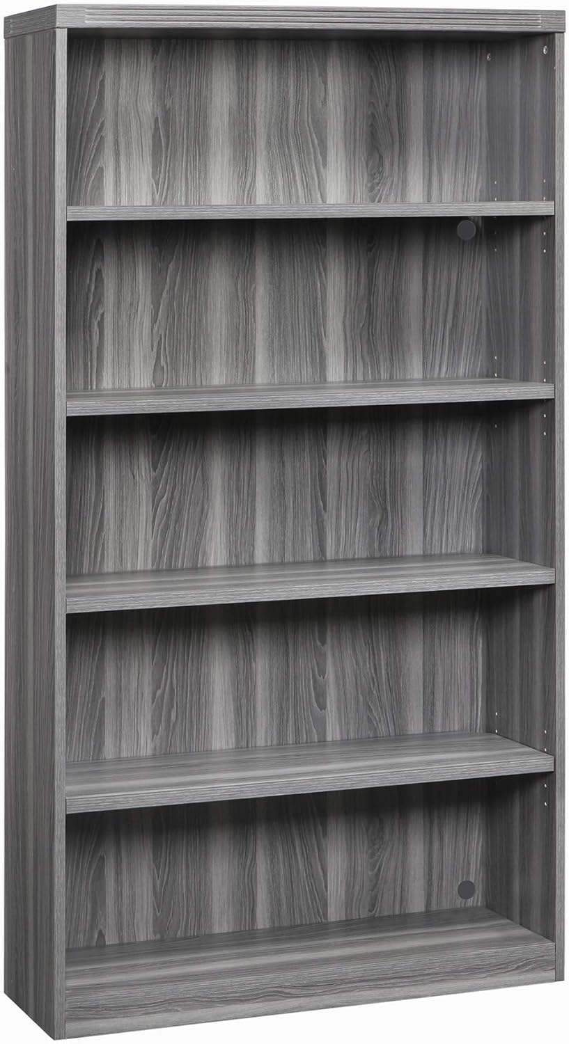 Mayline Aberdeen Bookcase, 5 Shelf, Gray Steel Tf
