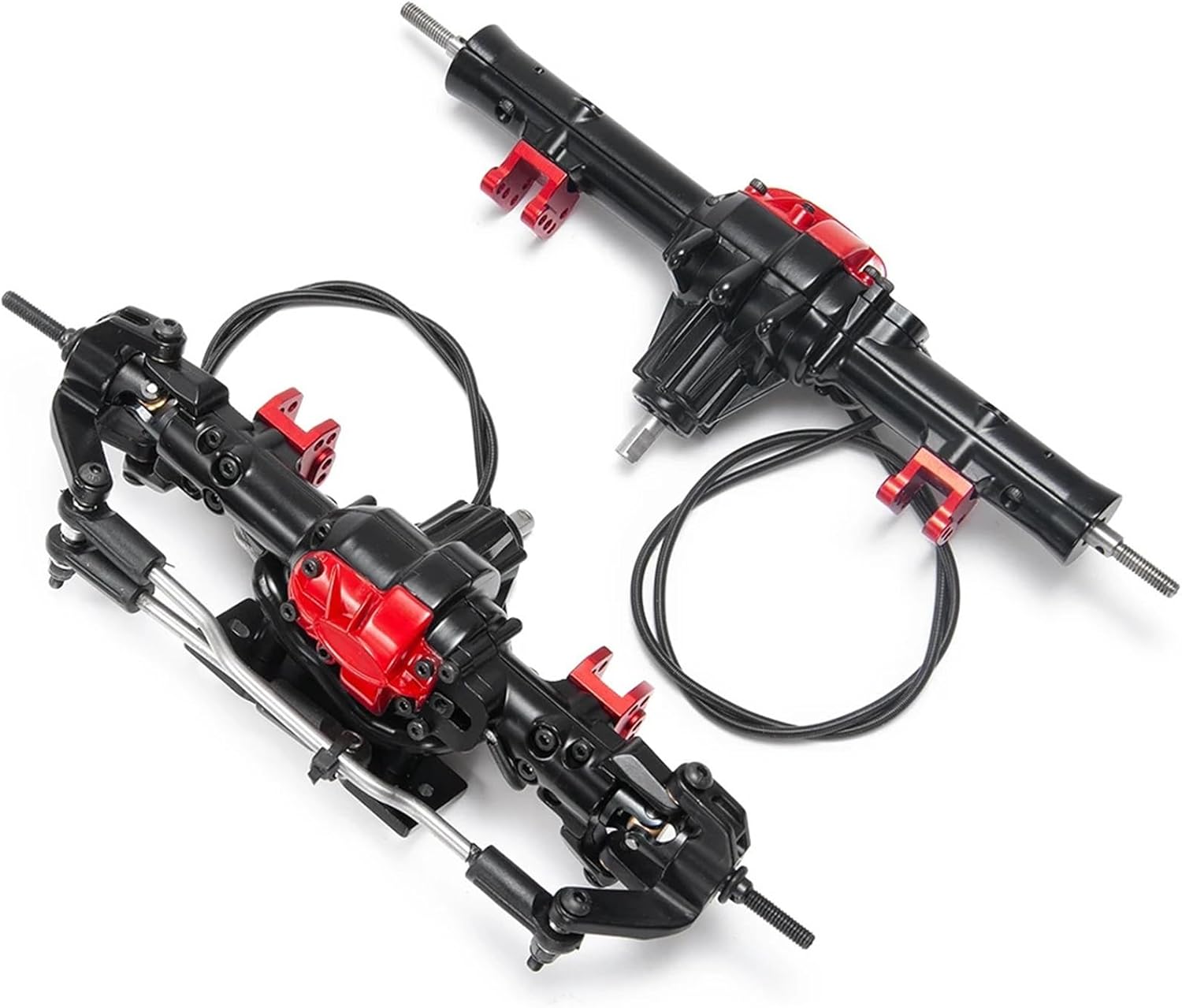 RC Repairs Models For D90 TF2 1/10 Axle Aluminum Alloy Front Rear Axle With Differential Lock RC Crawler Upgrade Parts(1set)