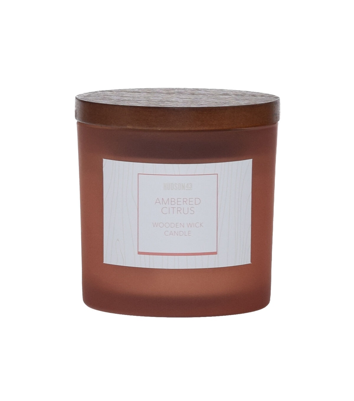 5oz Wood Wick Amber Citrus Scented Jar Candle by Hudson 43