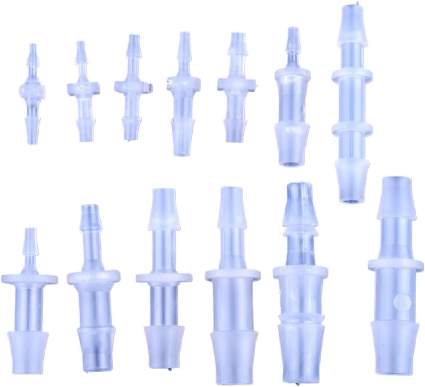 5~200pcs 2.4~7.9mm to 1.6~6.4mm PP Pagoda Reducing Direct Connectors Aquarium Tank Adapter Micro Irrigation System Hose Joints(5.6-4.8mm,200 Pieces)