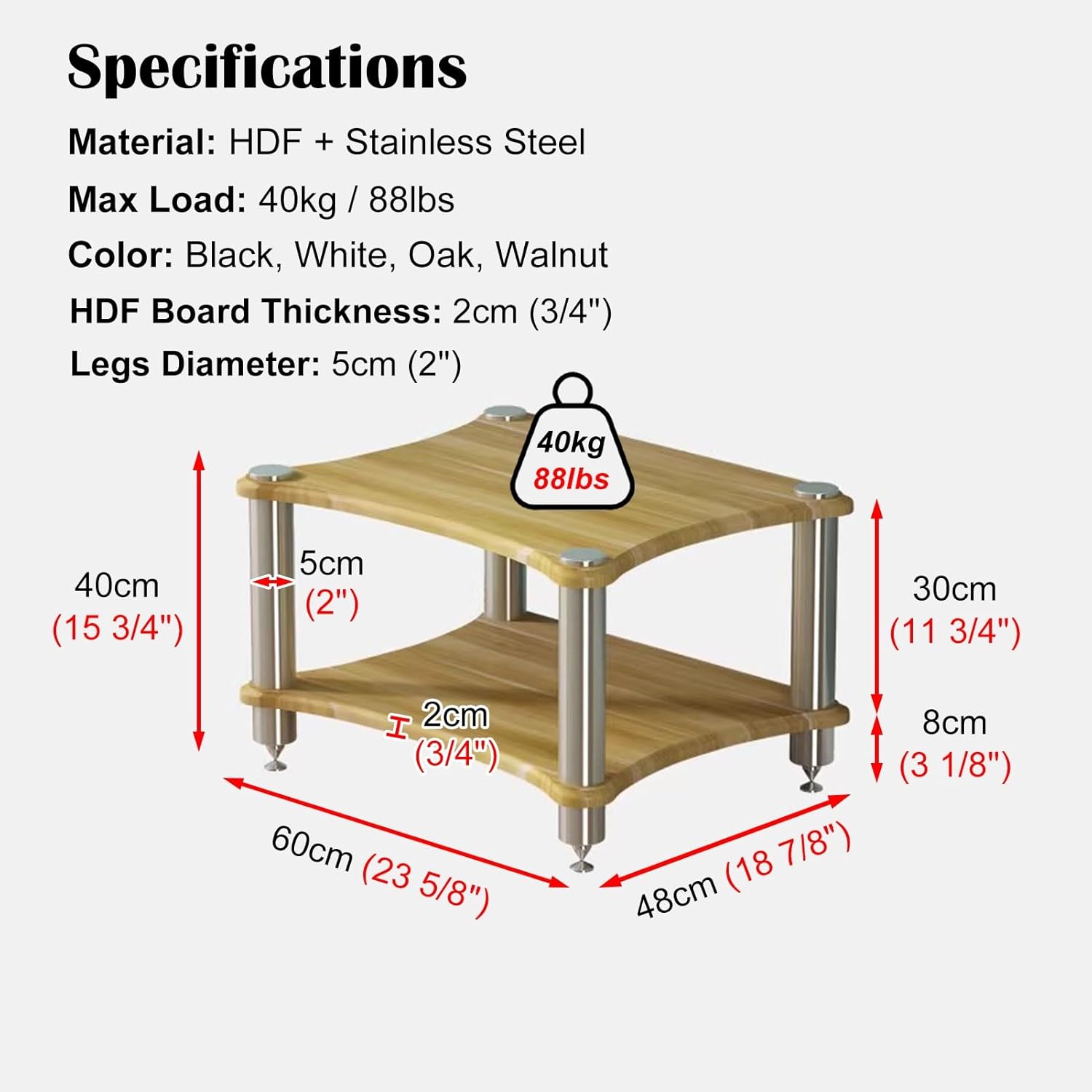 Wood Audio Cabinet Rack