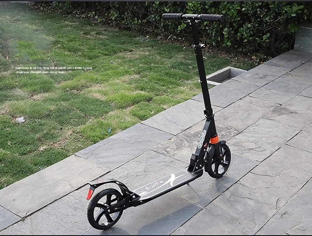 Scooters Kick Scooter for Adults Kids Foldable Adult Kick Scooters with Footbrake Commuter Scooters with Big Wheels Birthday Gifts for Women/Men/Teens/Kids Non-Electric Support 100kg