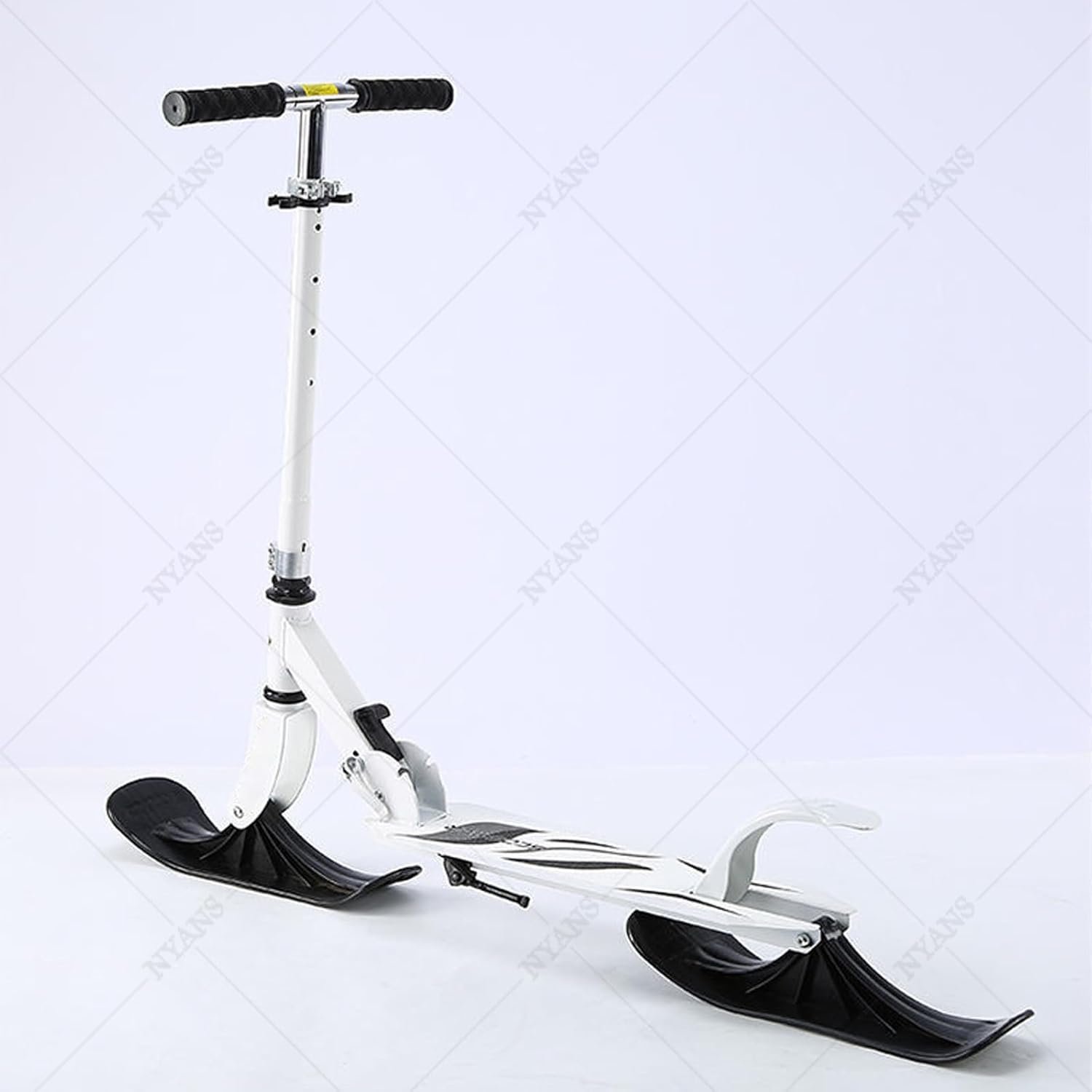 NYANS 2-in-1 Foldable Kick Scooter, with Two Wheels, Adjustable Handlebar, Smooth Ride, Kids Snow Scooter for 3-15 Years Old Boys and Girls Ideal Outdoor Sports