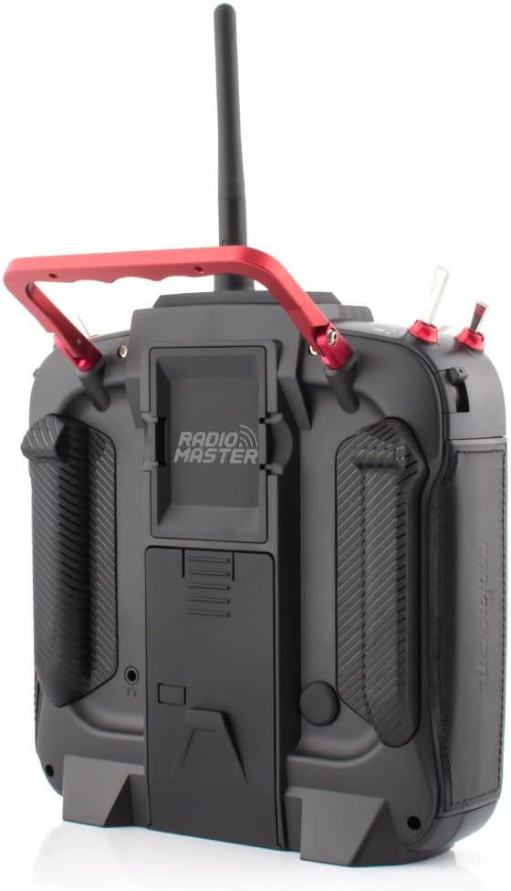 RotorLogic RadioMaster TX16S Mark II MAX Edition 2.4GHz 16 Channel EdgeTX OpenTX Radio Transmitter Leather Grips CNC Finished Components Mode 2 (Carbon Red, 4-in-1 w/ AG01)