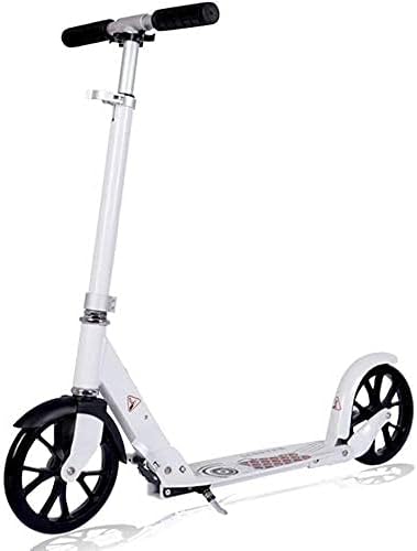 Scooters Kick Scooter for Adults Kids Big Wheel Kick Scooter for Adult/Teens Folding Adjustable Commuter Scooter with Rear Fender Brake for Women Men Non-Electric 100kg Capacity (Color : Red)