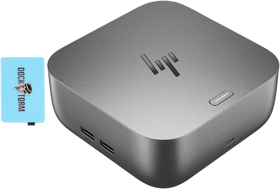 HP 180W G6 Thunderbolt 4 Ultra Dock Port Replicator Bundle w/DKZ Hub (Universal Thunderbolt/USB-C Docking Station, Single Cable for Charging, Data Transfers to Any Brand Laptop) 9X481UT#ABA