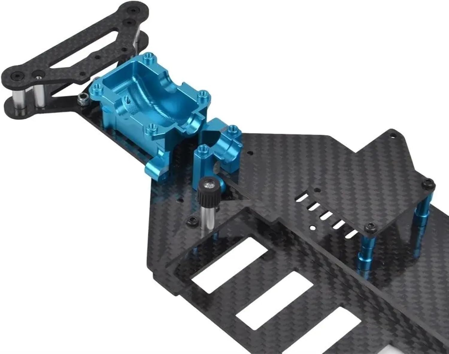 RC Car Frame Parts For Tamiya For TT02 TT02D TT-02R TT-02S TT-02SR 1/10 Chassis Carbon Lower W/Diff Case Rc Car Upgrade Accessories Replacement