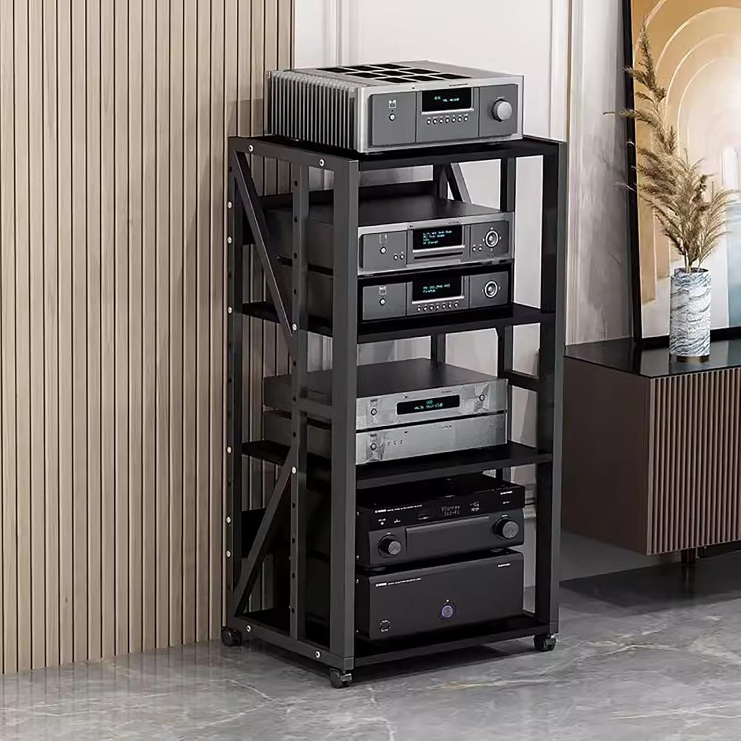 YLLFFLL Mobile Home Entertainment Stand Stereo System