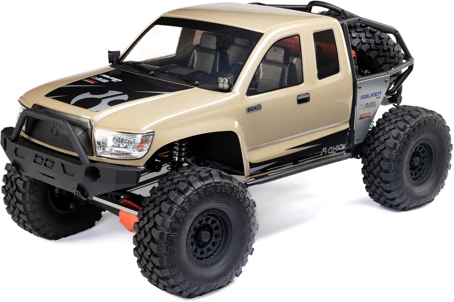 Axial RC Crawler 1/6 SCX6 Trail Honcho 4 Wheel Drive RTR (Transmitter and Receiver Included, Battery and Charger Not Included), Sand, AXI05001T2, Trucks Electric
