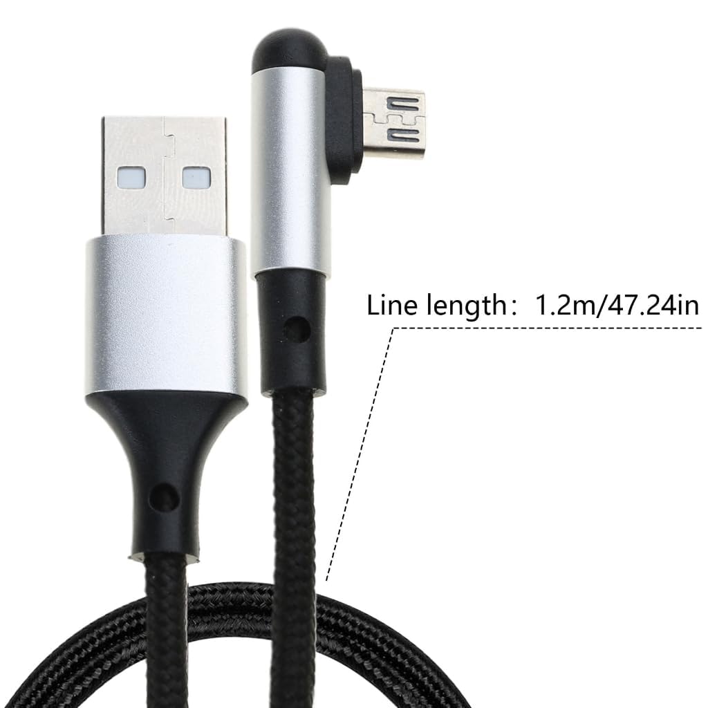 90-Degree USB A to Type C Nylon Braided Mobile Phone Fast Charging Data Cable. Factory Wholesale Sales Available. (1000, red, 1.2M)