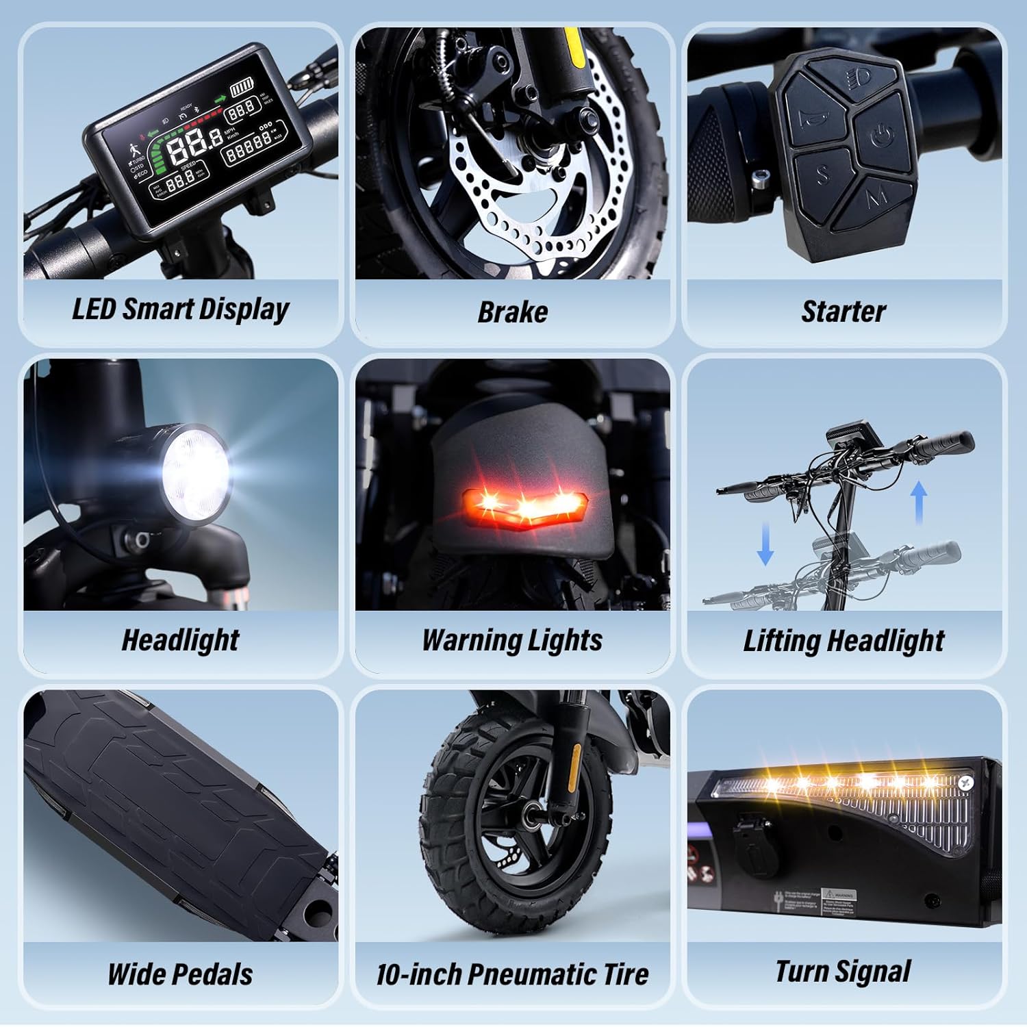 Electric Scooters - Electric Scooter for Adults, 500W/1000W/1500W Peak Motor, 18/28 Max MPH, 21/25/28 Miles Range, APP Control, Lightweight Foldable E-Scooter