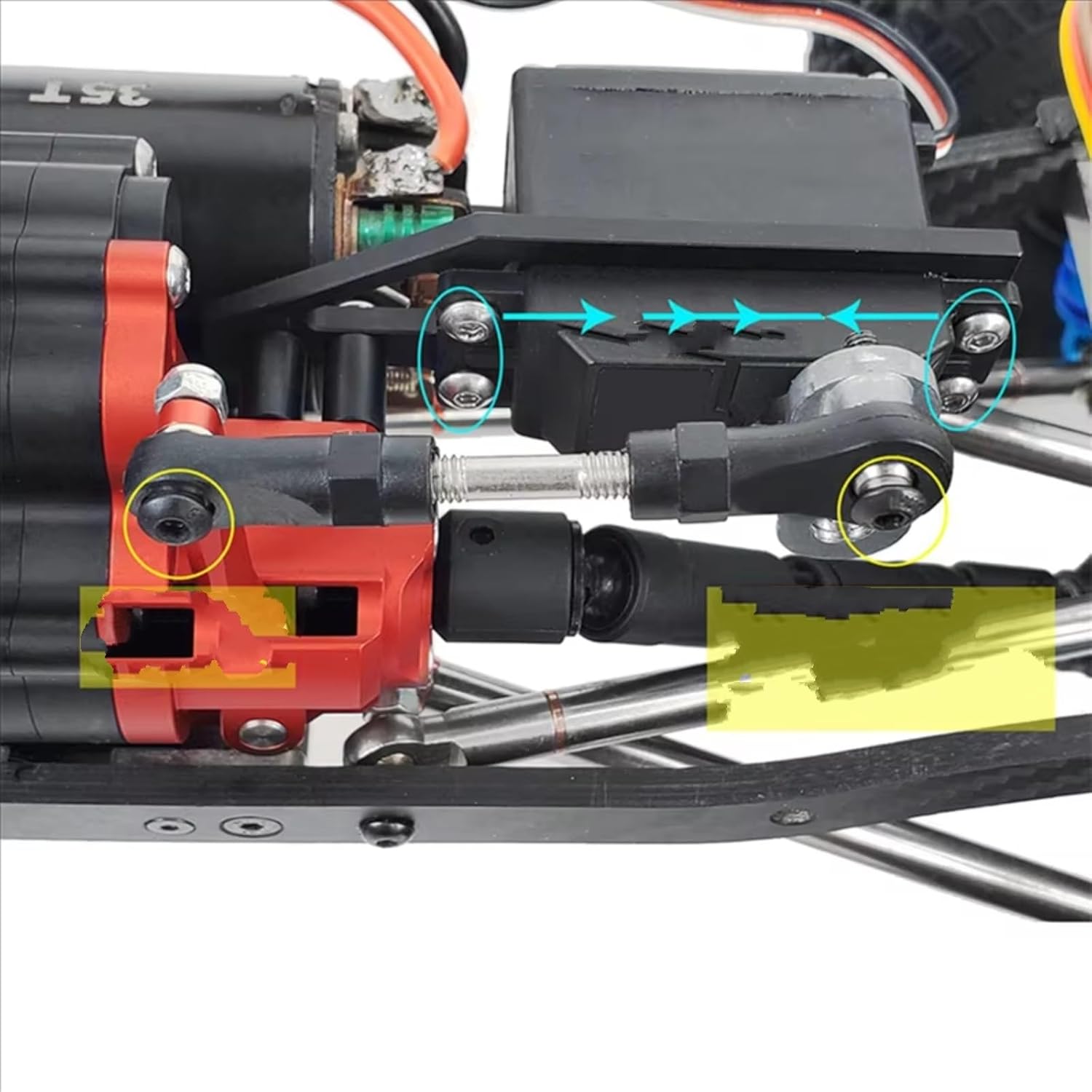 RC Gearboxes For Axial For SCX10 AX10 For Wraith Black ABUM-2X 1/10 Metal Complete Gearbox Transmission Box With Dig Gear 1 Speed RC Crawler Car