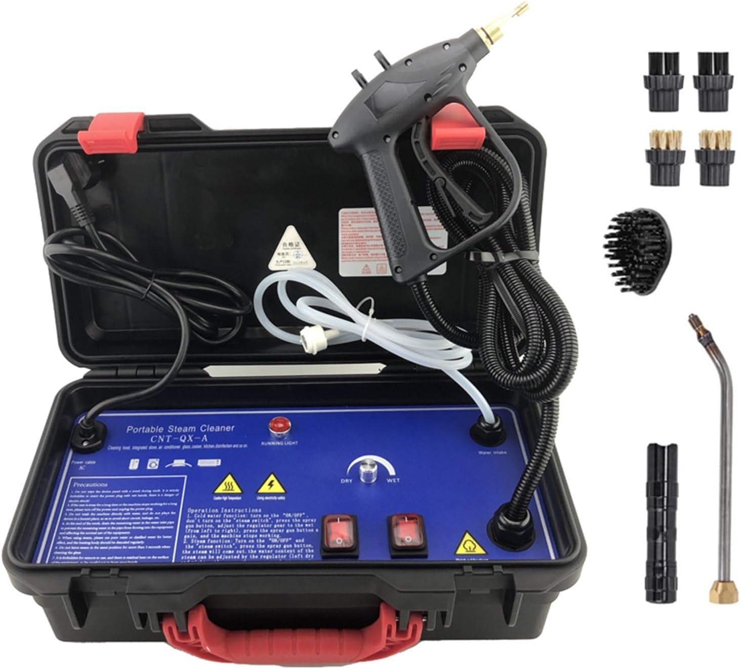 220V 3000W Commercial Household Steam Cleaner, Adjustable Function, Alkaline Clean Tech, Multipurpose For Air Conditioning, Kitchen Hood, Car Interior & Home Surfaces(Blue)