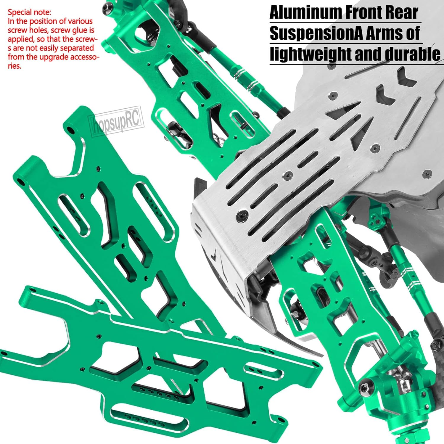 Upgrade Parts for 1/10 Kraton Outcast 4X4 4S V2 BLX,RC Shocks&Arms&Caster Blocks hubs&25T Servo Saver&Steering Bellcranks&CVD&57T Spur Gear &Gearbox&Center Driveshafts&Links,Green