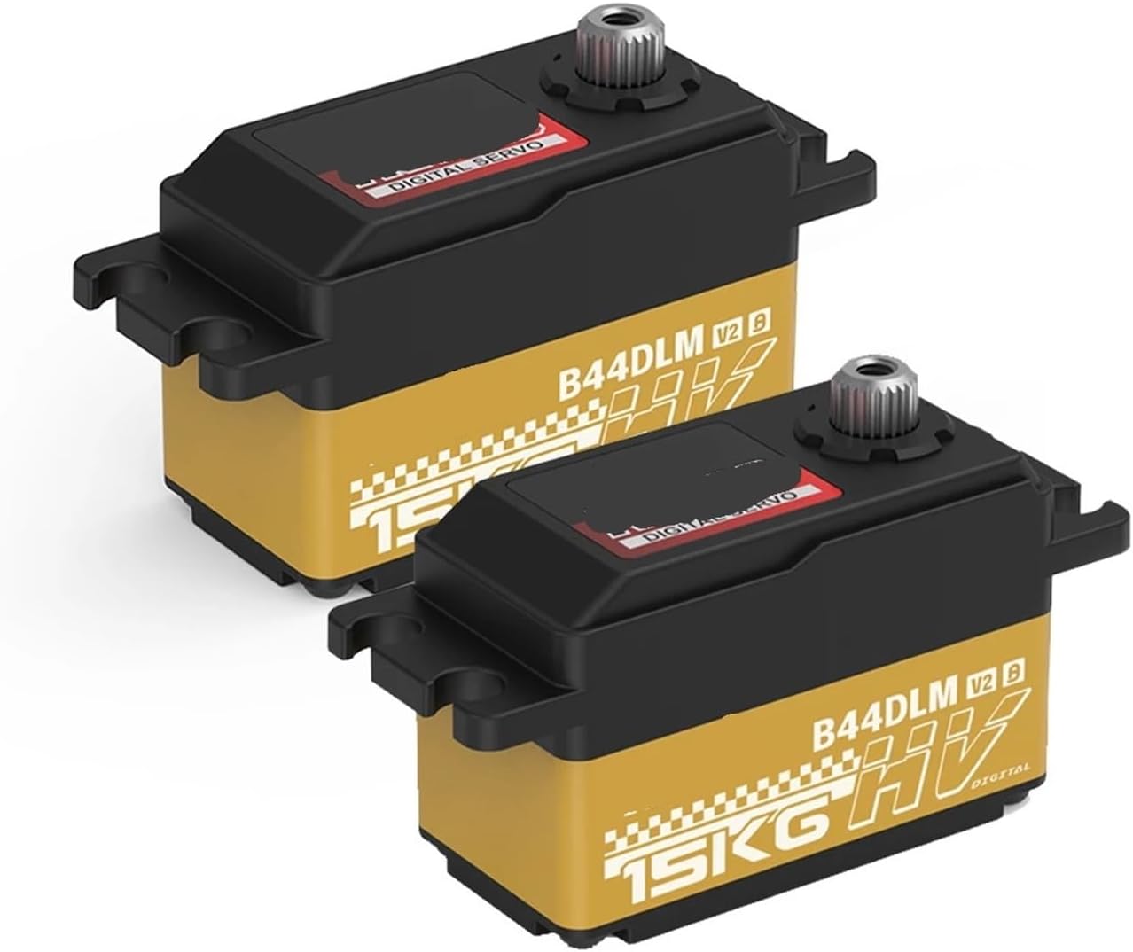 B44DLM V2 15KG Gear Programmable Digital Steering DC Servo Motor for 1/10 1/12(B44DLM V2 Set 6pcs)