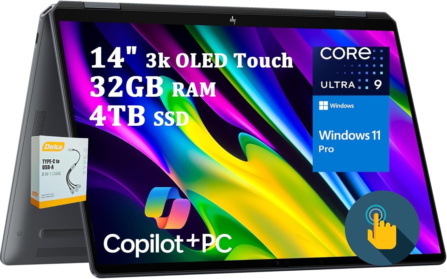 HP OmniBook Ultra Flip 2-in-1 Copilot+ AI PC Laptop | 14