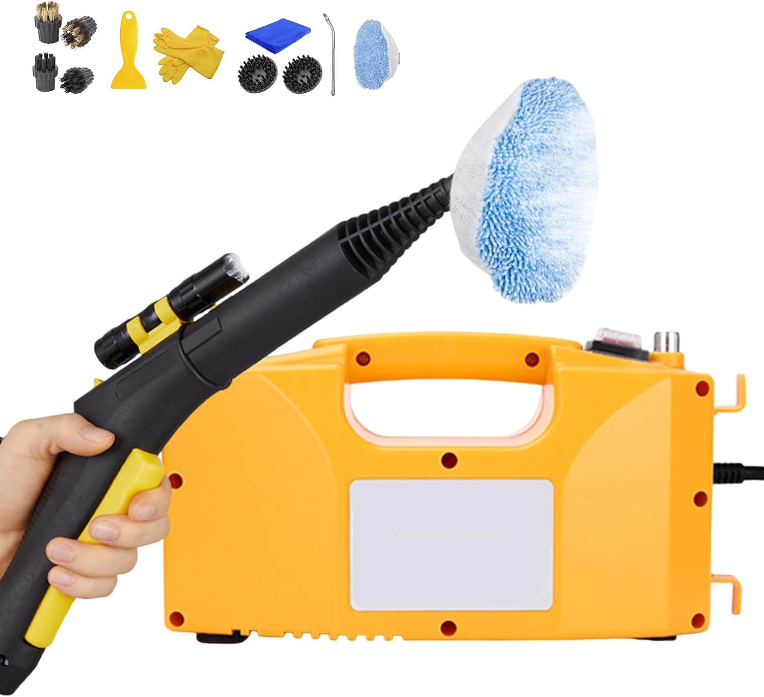 ZHDANB 2600W high Pressure steam Cleaner, Handheld steam Cleaner, Adjustable steam, 20s Quick Heat-Up, Acid and Alkali Resistant, steam Cleaner for Bathroom, for Kitchen,Car OptionB-110V