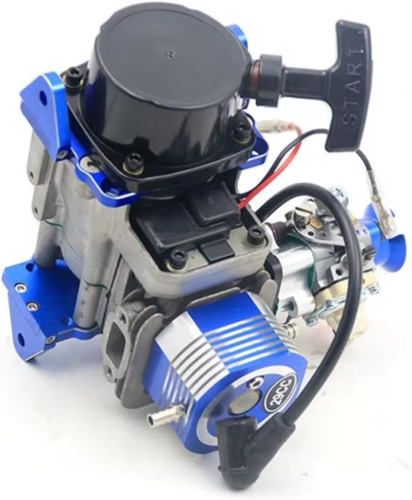 RC Car Parts Compatible with Racing Boat VS ZENOAH G290PUM RC Car Upgrade Parts Accessories 29cc 2-Stroke Petrol Marine Gas Engine(Blue)