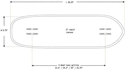 Longboard Skateboard, Freestyle Cruiser, Waterproof and Wood Construction, Cruise Skateboard and Longboard Decks, Lightweight Build (Outlaw Complete Deck + Wheels)
