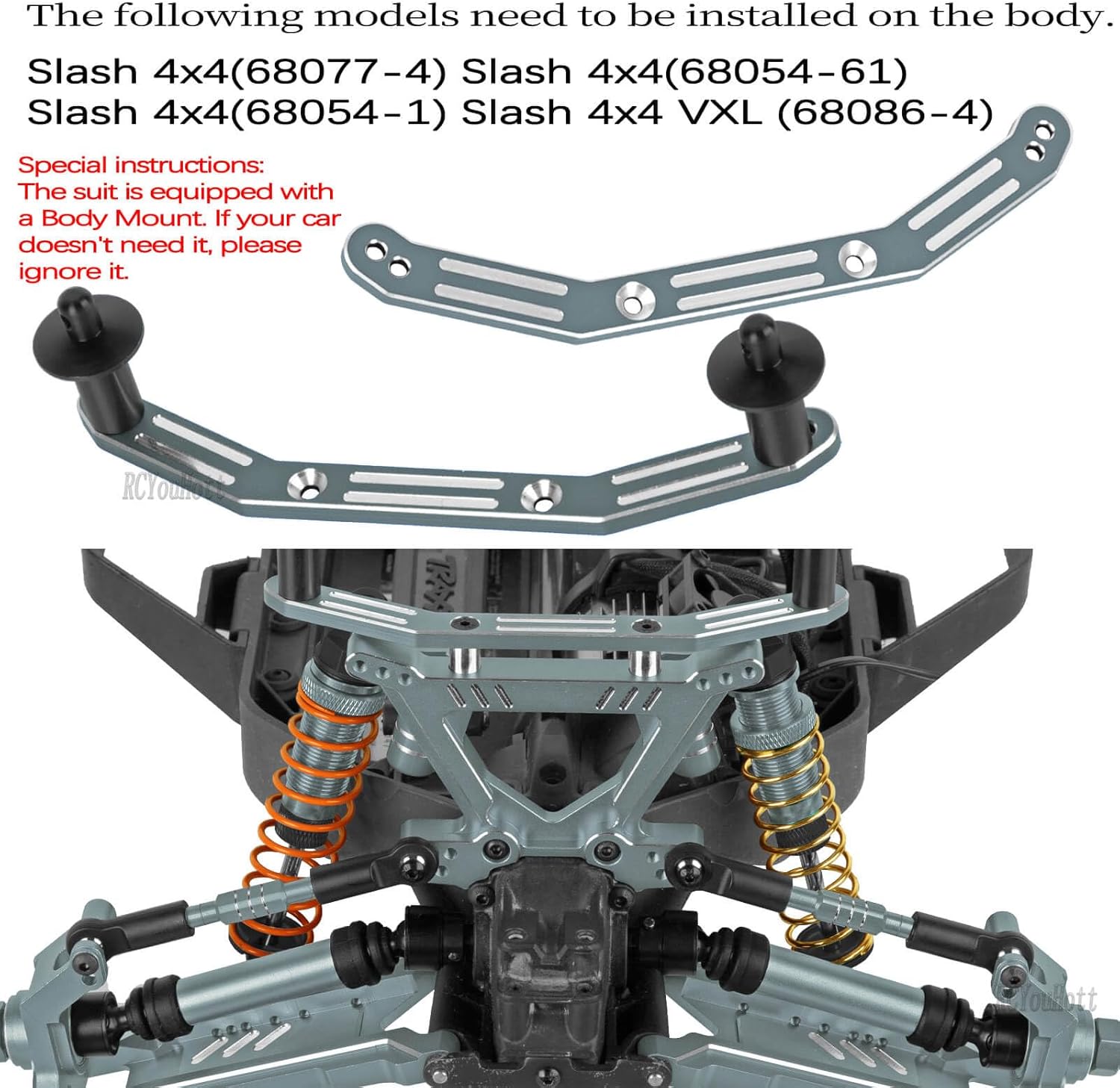 RC Upgrades Part for 1/10 Rustler/Slash/Stampede 4x4 4WD VXL,Arm/Shocks/gearbox/37T Diff Gear/Caster Block,Steering Blocks/Stub Axle Carriers/Drive Shaft/Shock Tower/Links,Titanium