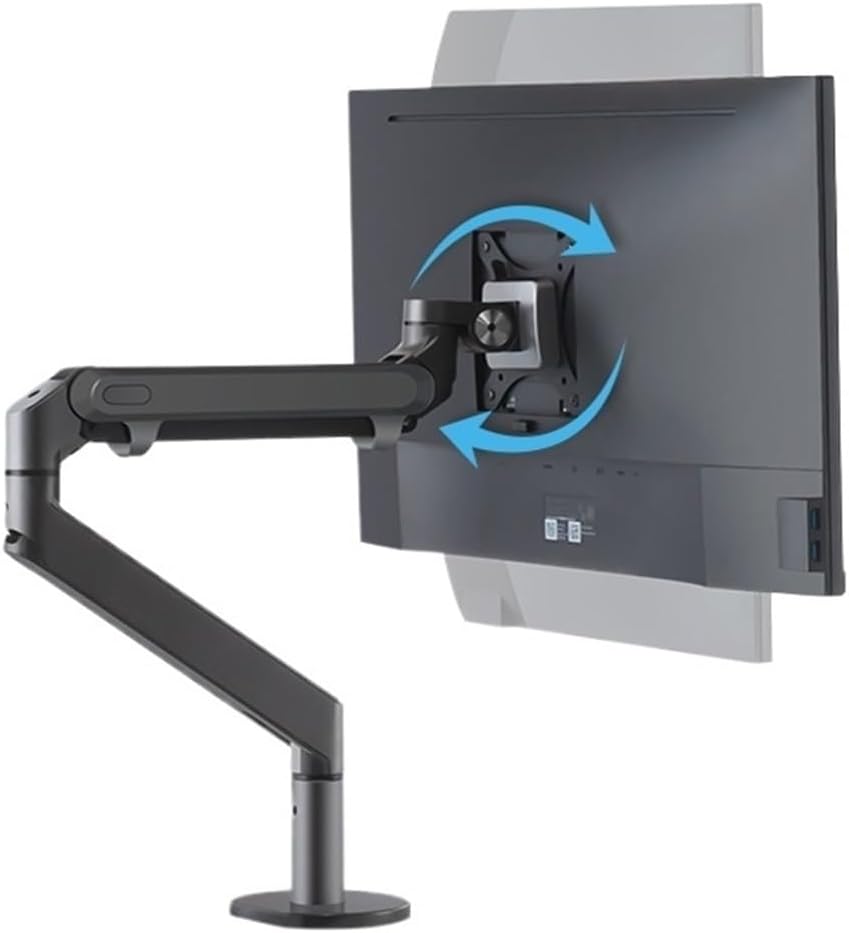 OZ-1 Aluminum Height Adjustable 17-32 Inch Monitor Stand Desktop Stand Single Arm Gas Spring Monitor Mounting Bracket(Inner hole 38.1mm-6 way)