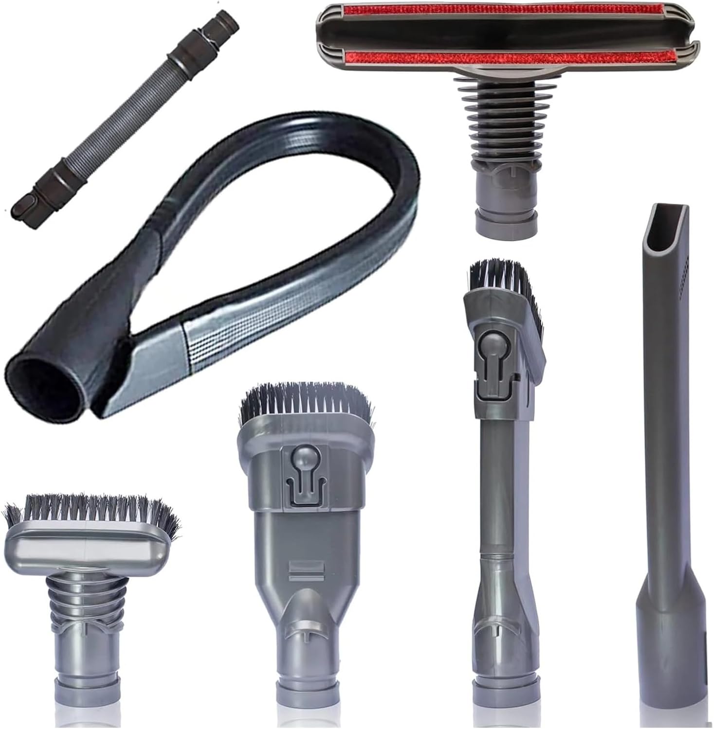 HBFEYSZY Brush Head Nozzle Kit - Compatible for Dyson V6, DC22, DC33, DC39, DC41, DC44, DC56, DC58, DC59, DC62, DC65, DC74 Vacuum Cleaner Accessories Parts​(7pcs)