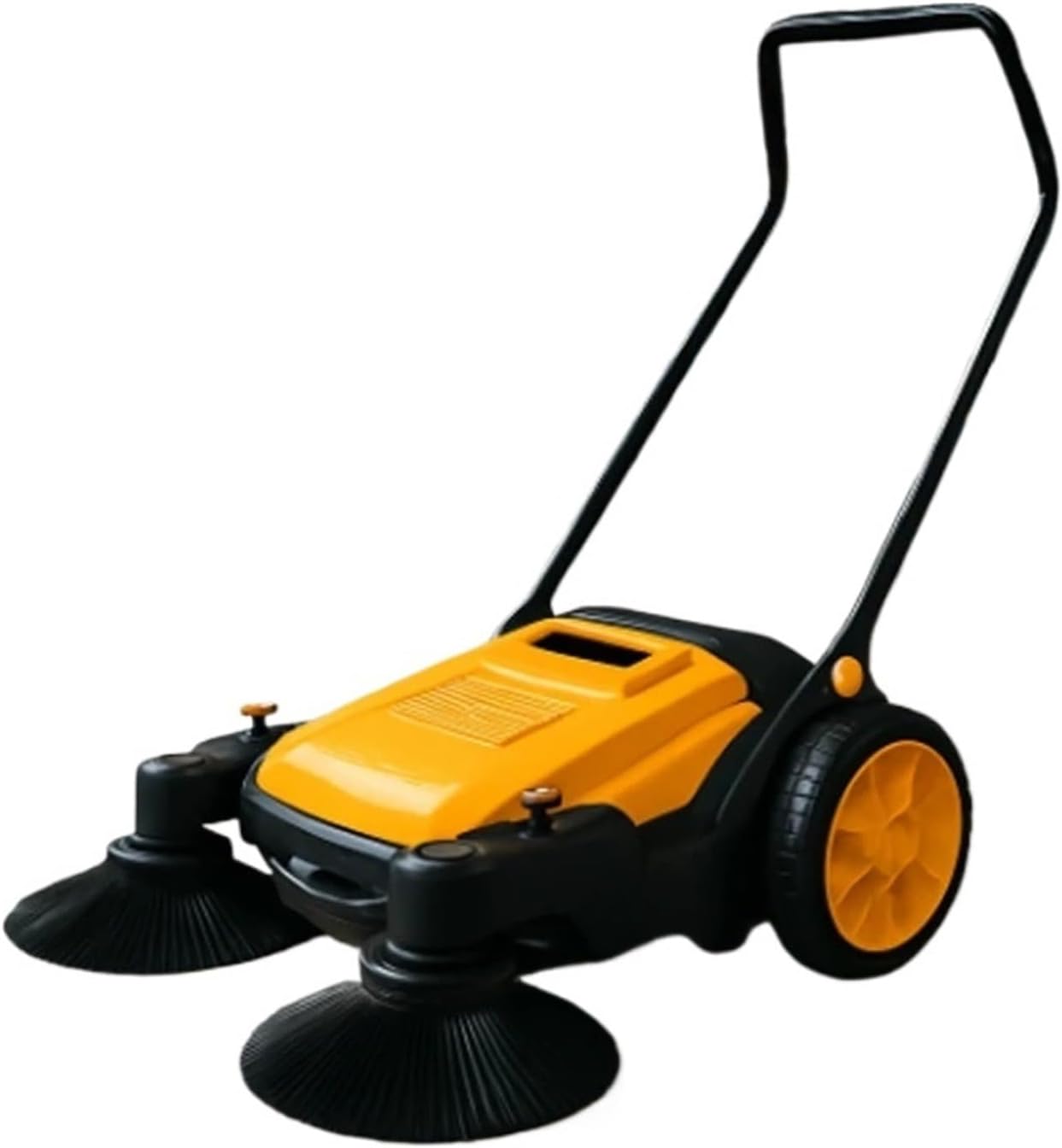 CAARLA Push Sweeper Hand Push Manual Floor Sweeper Machine Industrial Walk-Behind Equipment for Warehouse Factory & Parking Lot