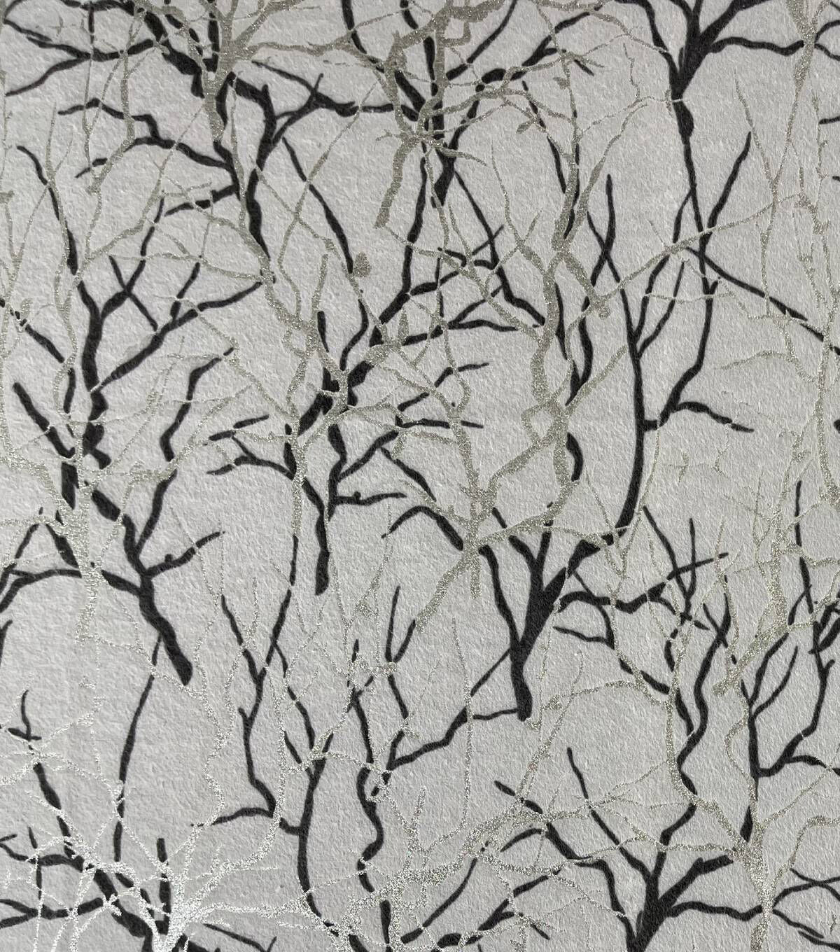 Northern Lights Branches Foil Flannel Fabric