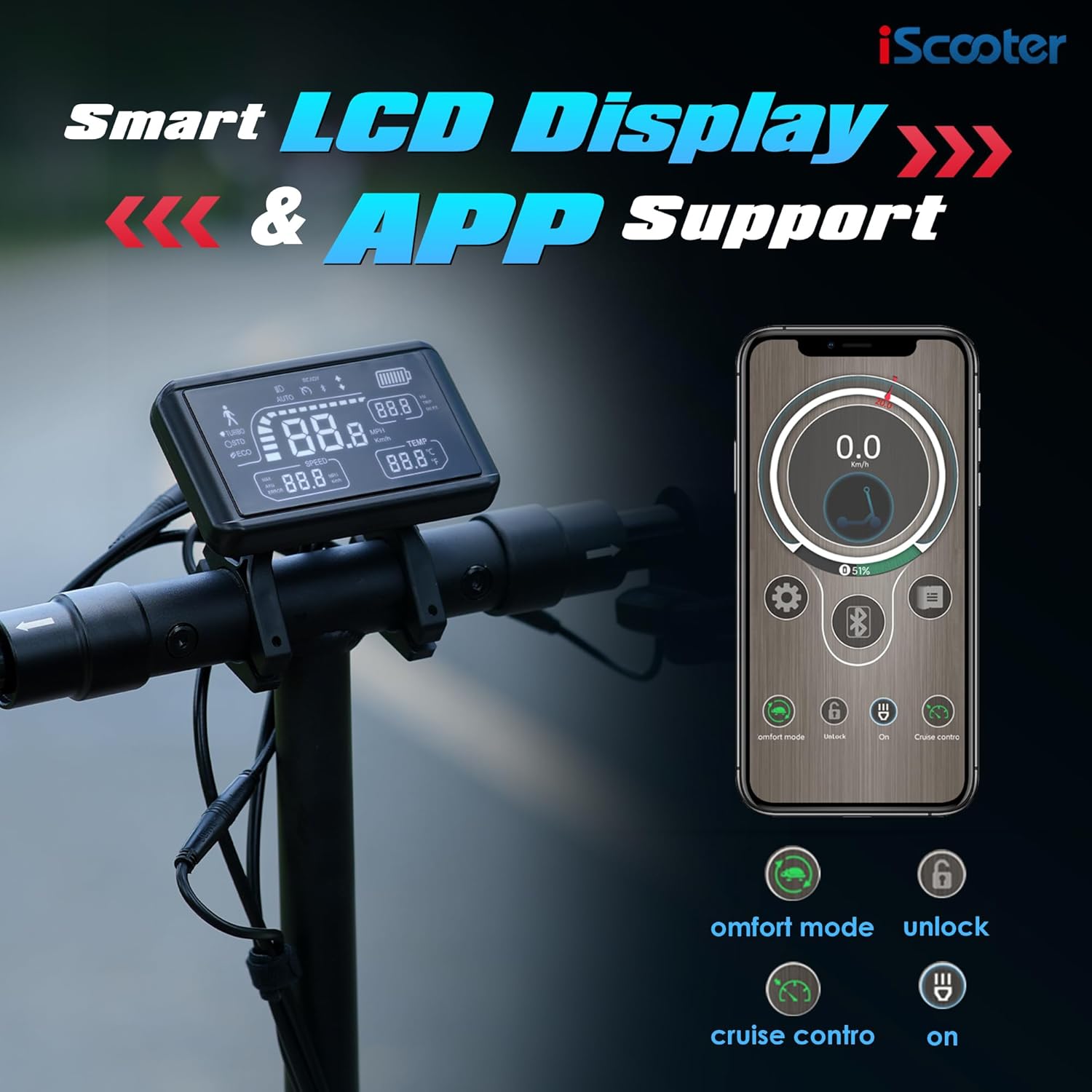 iScooter Electric Scooter Adults, 10