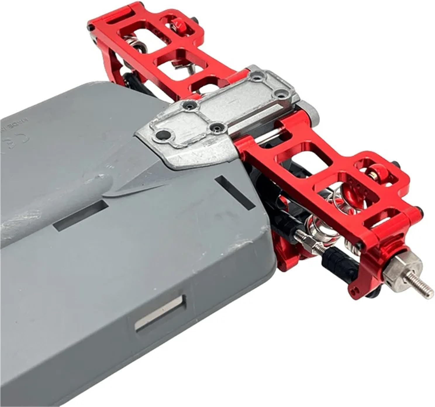 For MJX For Hyper Go 14207 14208 1/14 Metal Front Rear For Swing Arm Steering Cup Shock Absorber Tower Set RC Car Upgrade Parts Models(Red)