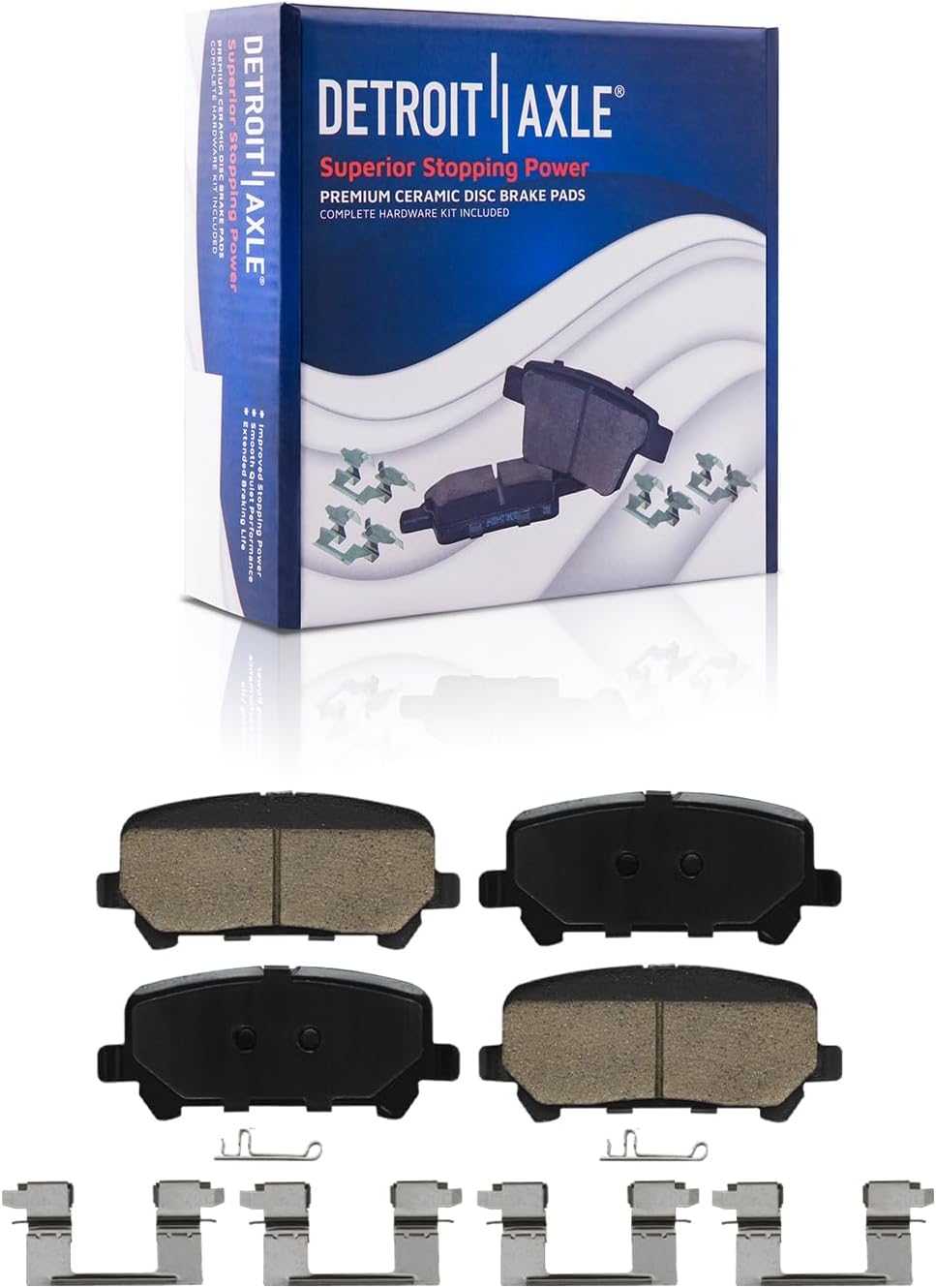 Detroit Axle - Brake Rotors for 2015-2020 Chevrolet Colorado GMC Canyon, Disc Brake Rotors Ceramic Brake Pads 2016 2017 2018 2019 Replacement : 12.20