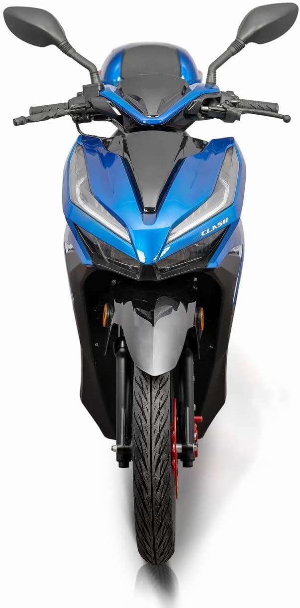 HHH Clash 200 EFI Adult Gas Street Scooter CLASH200 EFI Big Size 200cc Scooter Motorscooter (BLUE)