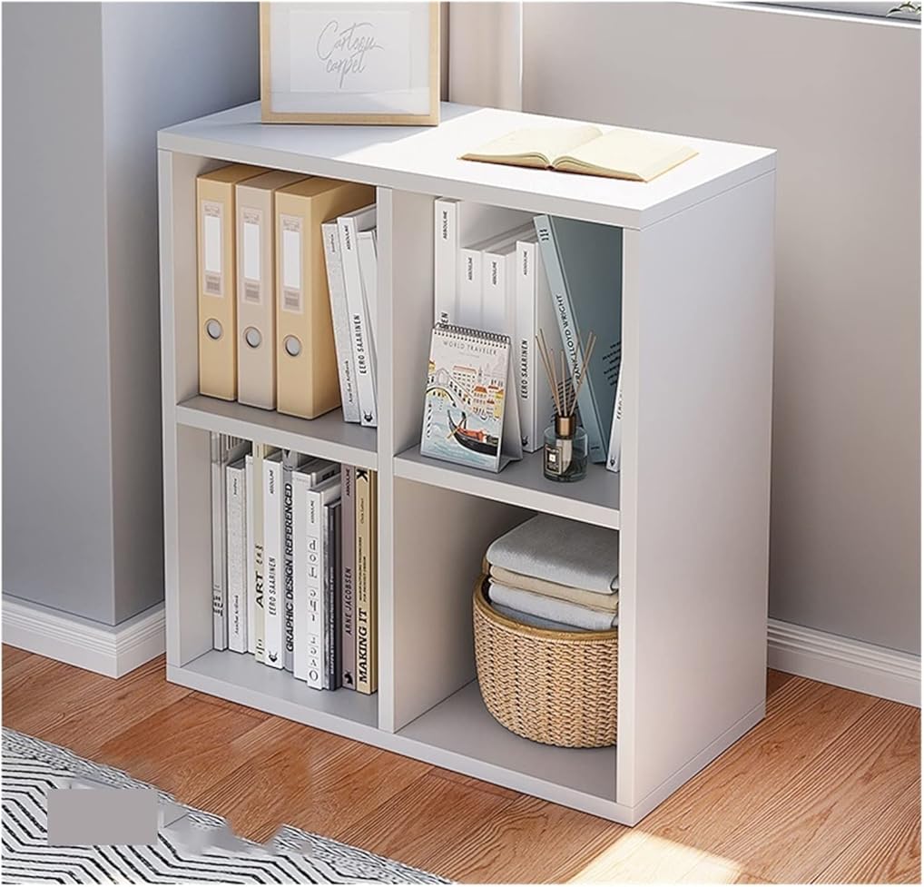 Bookshelf Rack Floor-to-Ceiling Low Cabinet, Combination Lattice Cabinet Simple Locker Bookcase for Living Room (Size : 10grid Wild Oak 154x30x63cm) ()