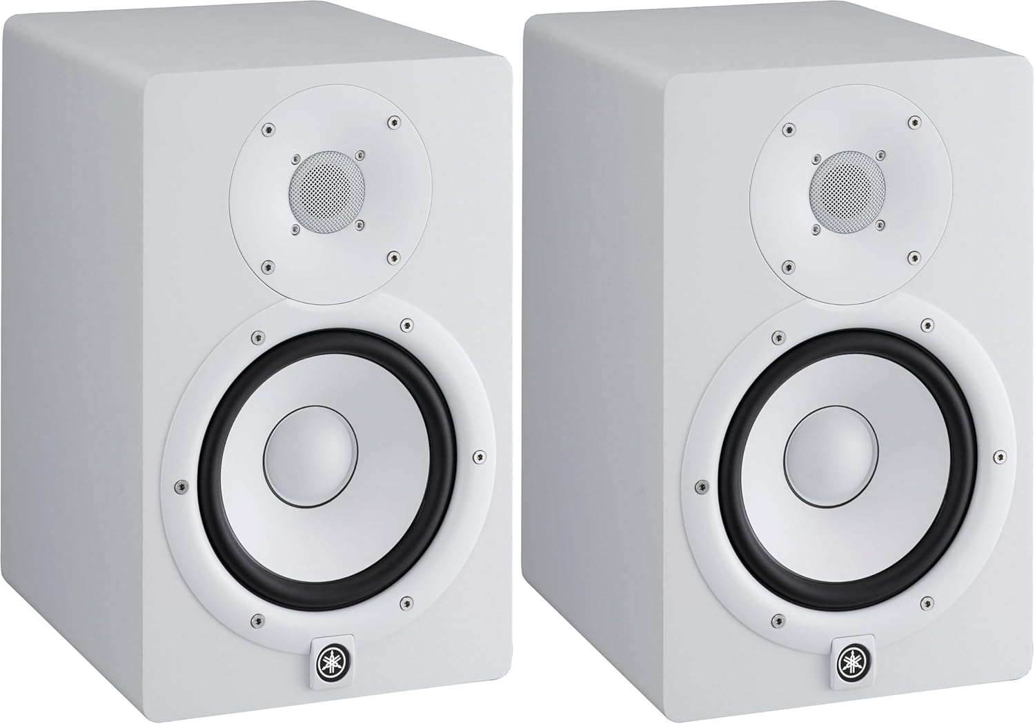YAMAHA HS7W 7-Inch Powered Studio Monitor Speaker, White (Pack of 2)
