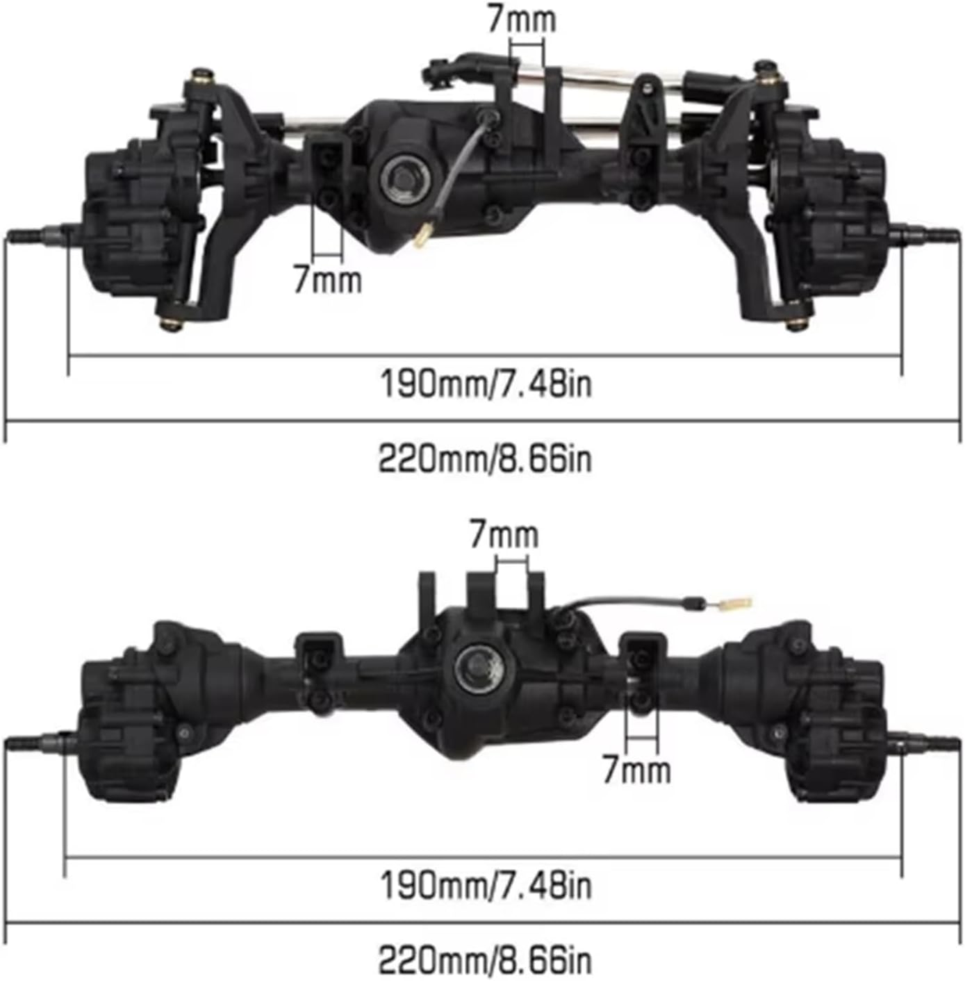 RC Car Parts Compatible with Traxxas for TRX4 1/10 for Rock Crawler Car Replace Upgrades Parts RC Car Metal Front and Rear Portal Axles