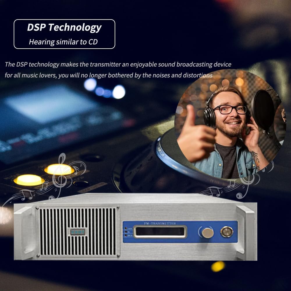 2000W FM Radio Broadcast Transmitter Long Range High Power Professional 2000watt FM Transmitter for Church Radio Station