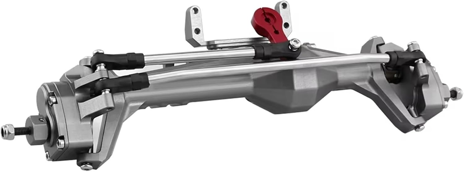 RC Car Parts Compatible with Axial for Capra 1.9 for UTB AXI03004 F9 for Wraith 90018 RR10 1/10 RC Crawler Upgrade Part Metal Front and Rear Portal Axle(Gray,Front and Rear)