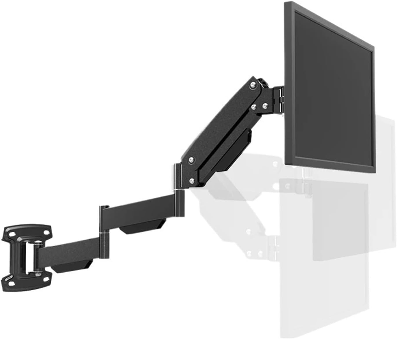 17-27 Inch Extra Long Gas Spring Arm Wall Mount Monitor Bracket Full Motion Heavy Duty LCD TV Mounting Bracket LG312 Load Bearing 2-9 kg