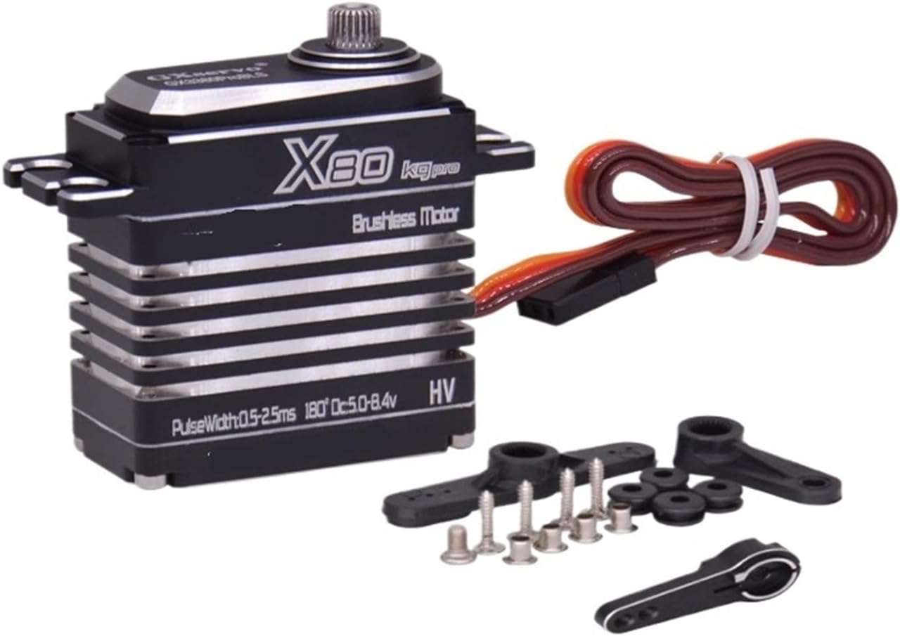 Brushless Digital Servo 50kg 80kg High Pressure High Torque Steel Metal Gear Waterproof IPX8 Motor(90 degree 80kg)