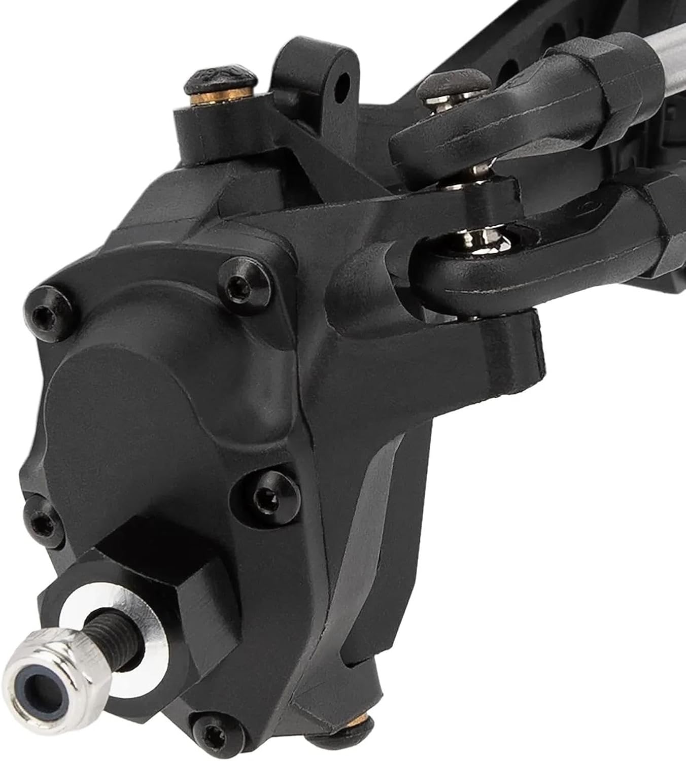 RC Car Accessories for Axial for SCX10 II 1/10 RC Crawler Car Upgrade Portal Axles Front Rear Axle with Steel Gears Metal Bearings Modified Parts(Black)