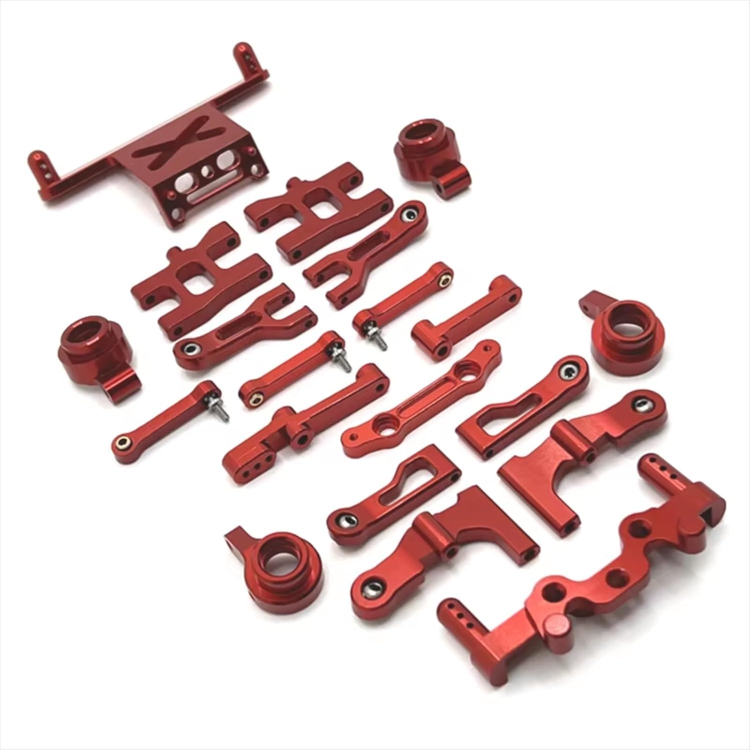 Models Upgrades Parts For MN MN38 1/16 Metal For Swing Arm Steering Cup Vulnerable Set Remote Control Car Upgrade Parts Accessories(Red)